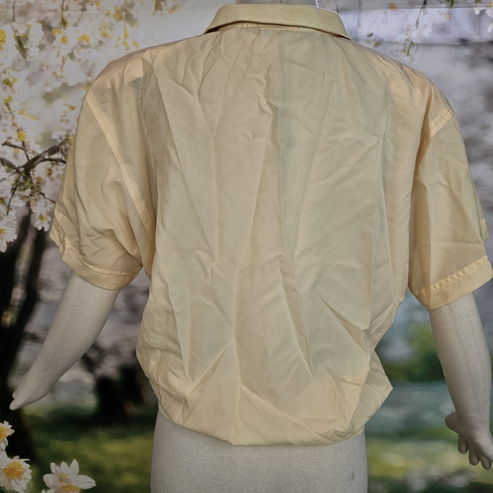 Vintage 1980's Diane Von Furstenberg Blouse Top Shirt Buttery Yellow Designer - Picture 14 of 15